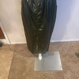 Black Faux Leather Maxi Skirt